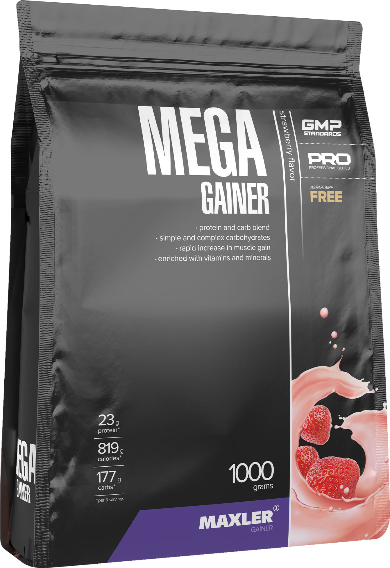 MAXLER EU Mega Gainer () 1  (Strawberry Flavor)