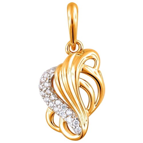 фото Эстет подвеска с 18 фианитами из красного золота 01п1111976р