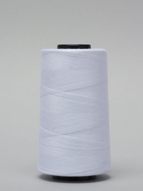 Нитки швейные, нить для шитья, 5000 ярдов, белый, 1 штука