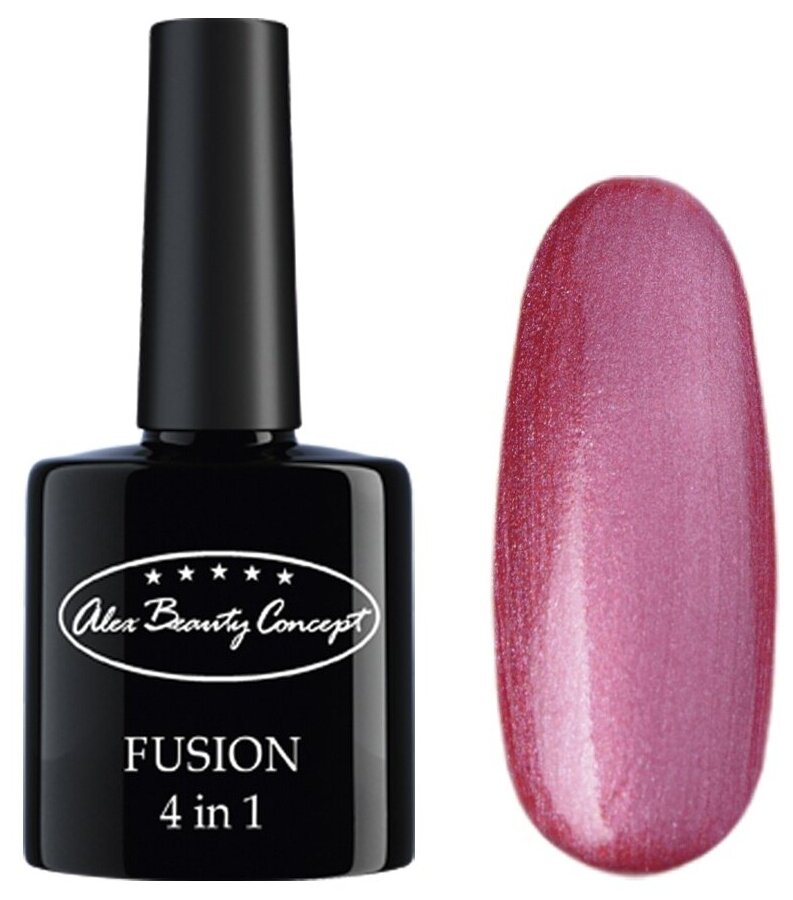 Alex Beauty Concept Гель-лак FUSION 4 IN 1 GEL, 7.5 мл, цвет темно-розовый/перламутр 70098