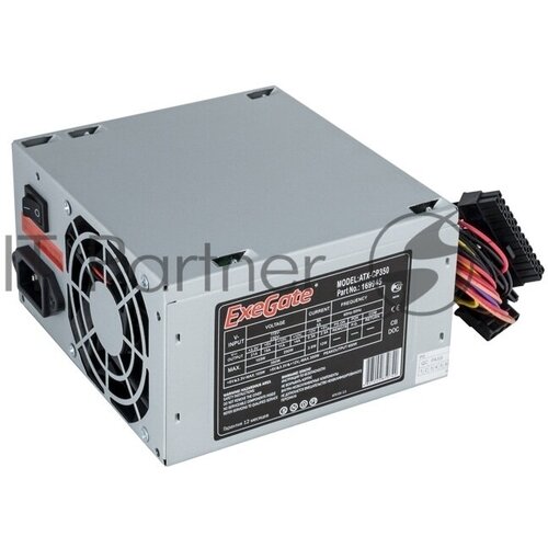 Блок питания 350W ExeGate CP350 ATX PC 8cm fan 24p4p 3SATA 2IDE FDD кабель 220V в компле 162300₽