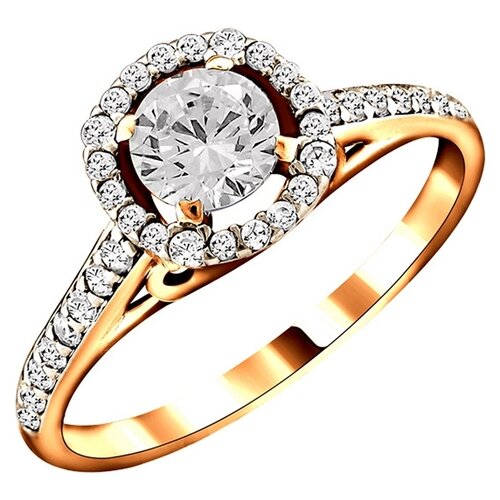 фото The jeweller кольцо из золота с фианитами 1101012283, размер 17.5