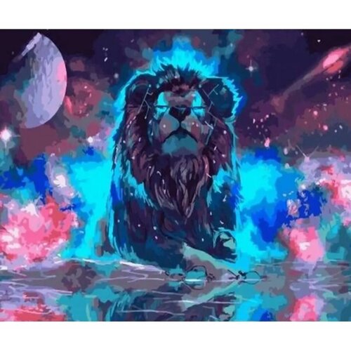 Картина по номерам Космический лев 40х50 см Art Hobby Home картина по номерам космический лев 40х50 см