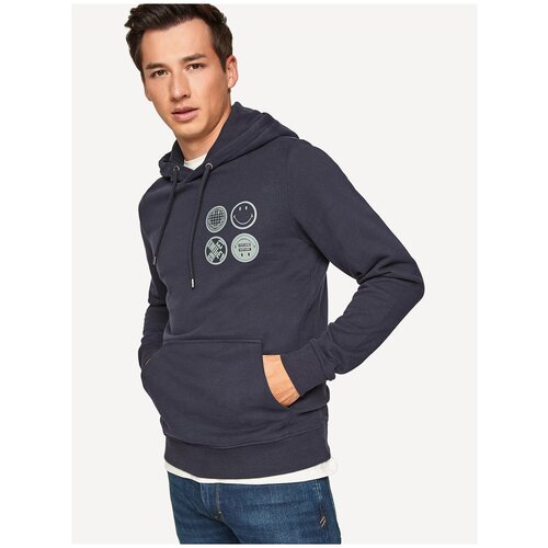 фото Толстовка мужская, s.oliver, артикул: 130.10.109.14.140.2105629, цвет: темно-синий (59a1), размер: xl