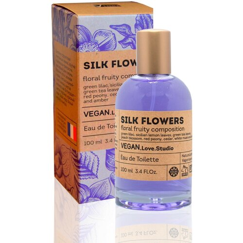 Туалетная вода женская Vegan Love Studio Silk Flowers, 100 мл искусственный цветок most flowers пион коралловый