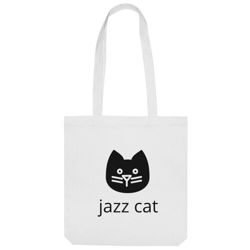 Сумка шоппер Us Basic, белый сумка джазовый кот желтый
