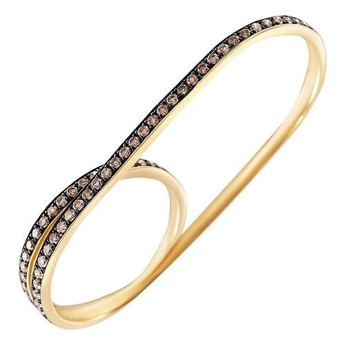 фото Jv кольцо из золота 585 пробы с бриллиантами aas-3983r-1-ko-dn-yg, размер 17
