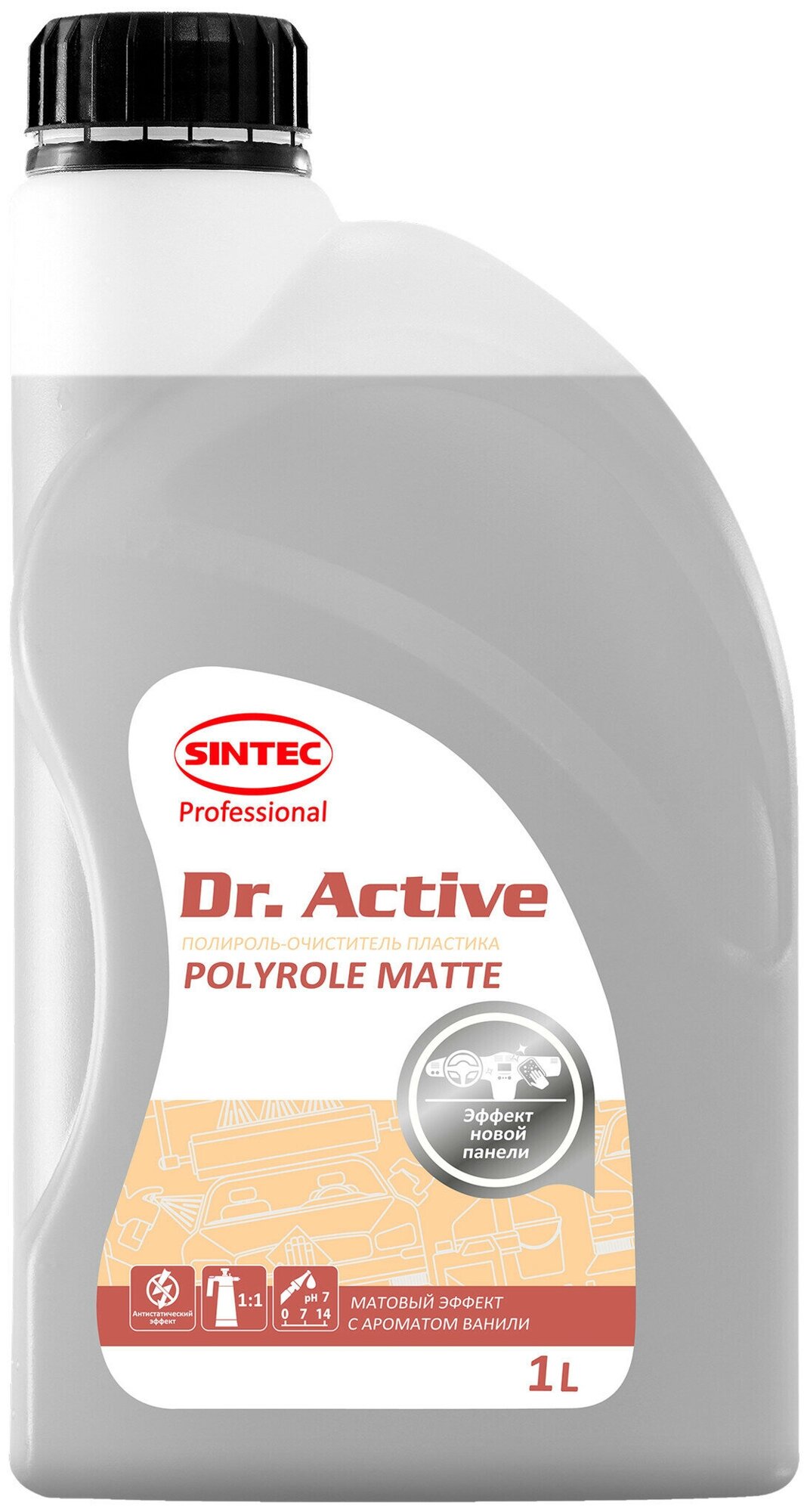 Sintec Dr. Active Полироль-очиститель пластика "Polyrole Matte" ваниль