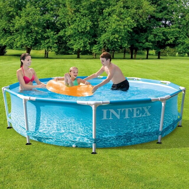 INTEX Каркасный бассейн 28208 Intex Metal Frame Beachside 305*76 см, фильтр-насос 28208