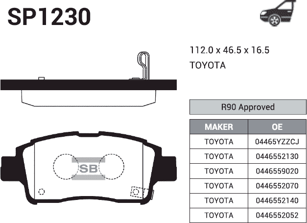 Колодки Тормозные Передние Sangsin Brake Sp1230 Sangsin brake арт. SP1230