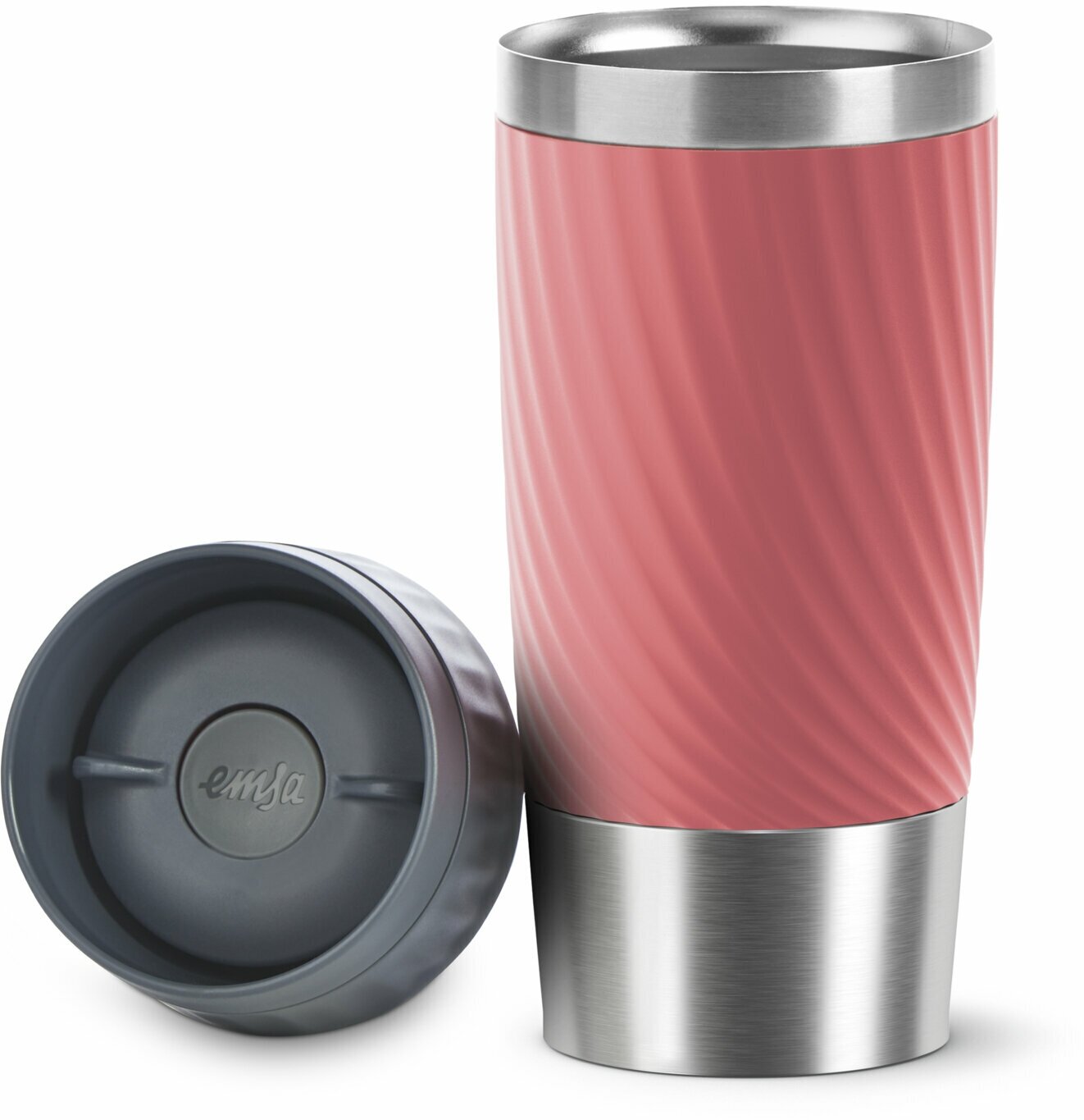 Термокружка Emsa Travel Mug Easy Twist Pink (N2011600) - фотография № 3