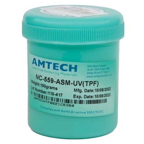 Флюс Amtech NC-559-ASM-UV(TPF) 100 гр 100 г озу 218 nc 559 asm флюс паяльной пасты pcb pga bga smd сварочные флюсы паста ремонт инструменты