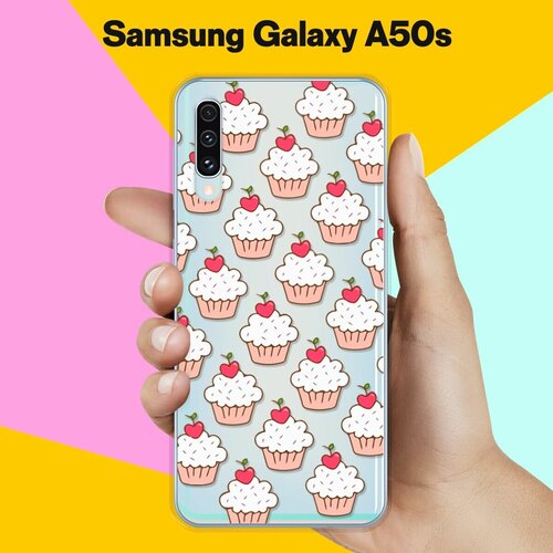 Силиконовый чехол Капкейки на Samsung Galaxy A50s силиконовый чехол капкейки на samsung galaxy a41