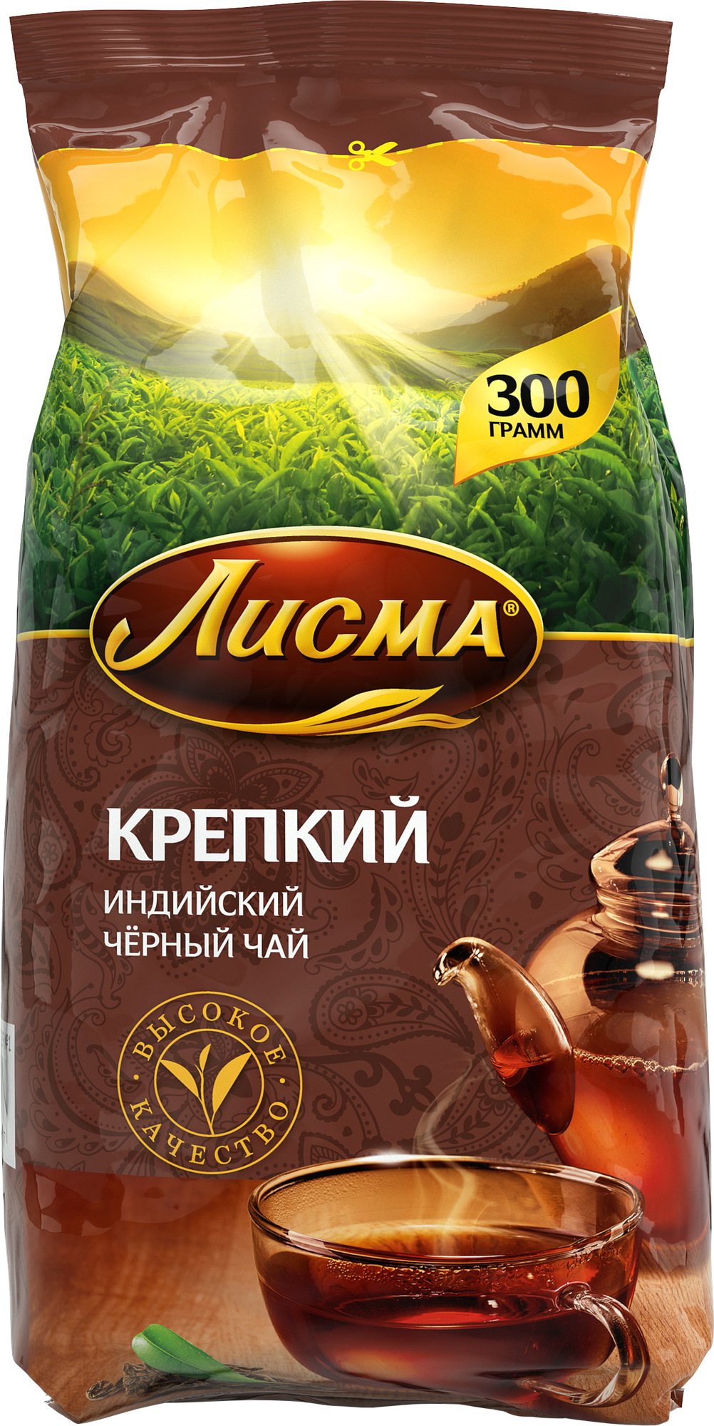 Чай Лисма "Крепкий", черный листовой, 300 г