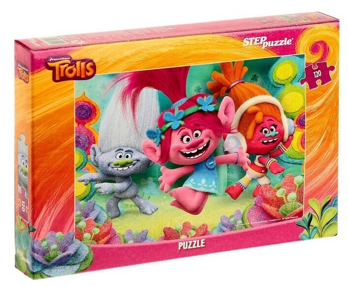 Степ Пазл Пазлы Trolls, 120 элементов, микс