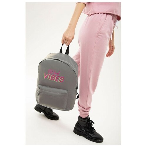 фото Рюкзак текстильный светоотражающий, not bad vibes, 42 х 30 х 12см nazamok
