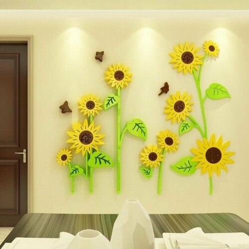 Декор настенный Подсолнухи 110 х 94 см 4450₽