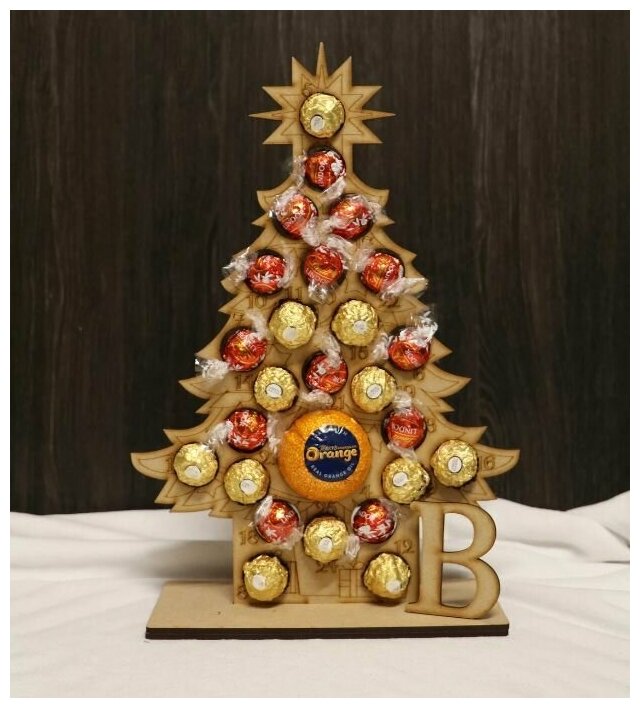 Новогодний адвент-календарь под конфеты новогоднее украшение декорация