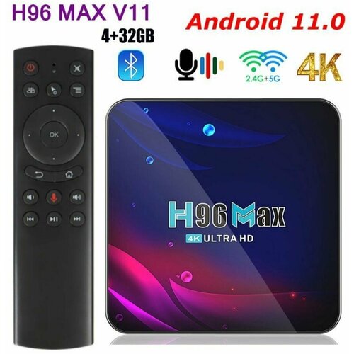Смарт ТВ приставка Smart TV Box H96 Max V11 216GB Android 110 Аэропульт G20S 365800₽