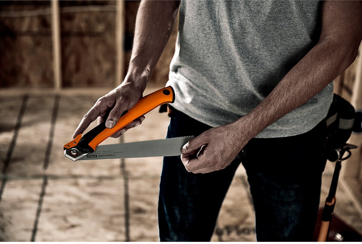 Пила Fiskars тяговая складная PowerTooth 250 мм, 13 зубьев на дюйм 1062933 - фотография № 5