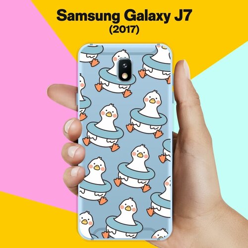 силиконовый чехол с принтом love charger для samsung galaxy j7 2017 самсунг джей 7 2017 Силиконовый чехол на Samsung Galaxy J7 (2017) Птицы / для Самсунг Галакси Джей 7 2017