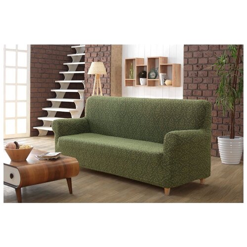 фото Чехол для дивана "karna" milano без юбки; зеленый; 2-х местный ; размер: 2-х местный диван