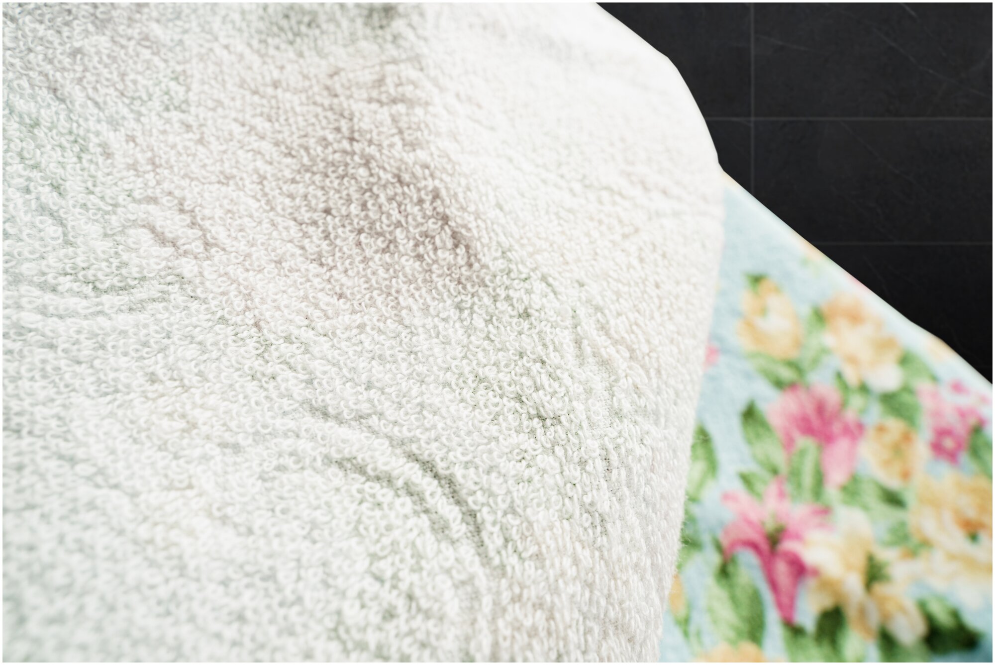 Набор полотенец для рук и лица 2 шт, полотенце для ванной махровое, велюровое BOLANGDE, 100% хлопок, рисунок цветы, Япония Пионы34х78, голубой - фотография № 8