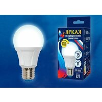 Лампа светодиодная диммируемая (UL-00004286) Uniel E27 10W 4000K матовая LED-A60 10W/4000K/E27/FR/DIM PLP01WH