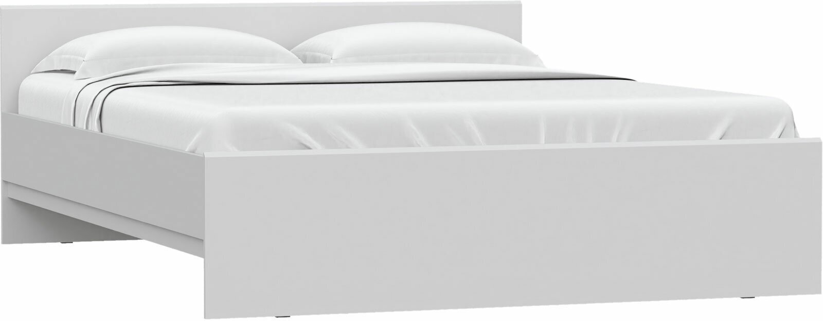 Двуспальная кровать Первый Мебельный Штерн Белый матовый 160х200 см - фотография № 1