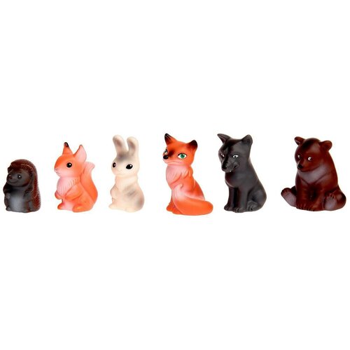 Набор резиновых игрушек «Животные леса» набор игрушек для развития