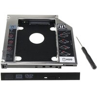 Optibay 12.7 / Оптибей / HDD в разъём ODD / HDD caddy / адаптер салазки, переходник для ноутбука металлический