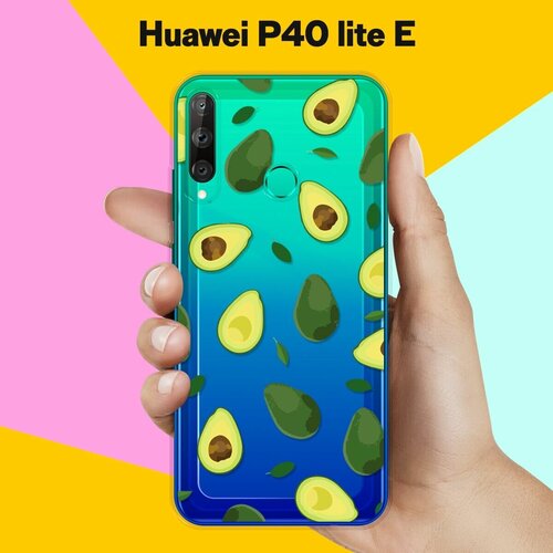 Силиконовый чехол Узор из Авокадо на Huawei P40 Lite E силиконовый чехол узор из такс на huawei p40 lite