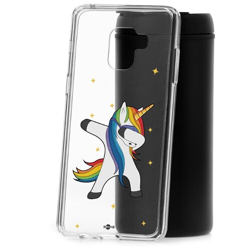 фото Чехол на samsung galaxy a8+ 2018 (a730) kruche print единорожка
