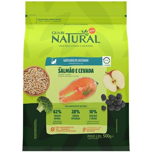 Guabi Natural Cat Sterilised для стерилизованных кошек, цыпленок и рис, 0,5 кг