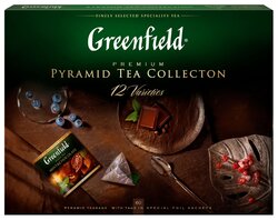 Чай Greenfield Pyramid Tea Collection 12 varieties ассорти в пирамидках подарочный набор