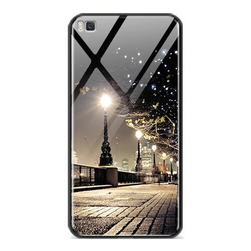 фото Чехол-бампер mypads для huawei honor 7c/ huawei honor play 7a high стеклянный из закаленного стекла зеркальный блестящий переливающийся с тематикой