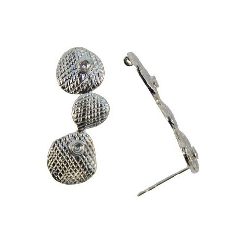 Основа для серег цвет серебро 10x25 мм 2 штуки арт 54-P7772 289₽