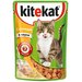 KITEKAT Корм консервированный для кошек c сочными кусочками курицы в соусе, 85 г - 60 шт