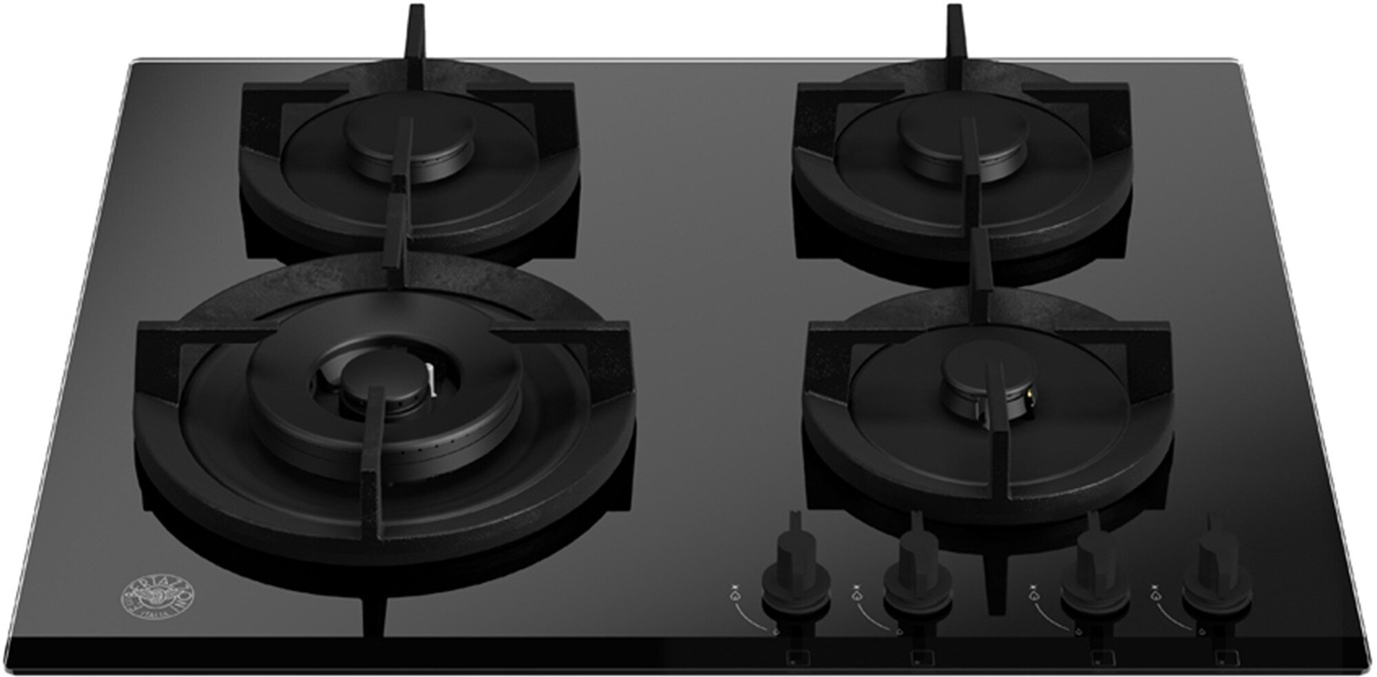 Газовая варочная панель на стекле Bertazzoni P604LMODGNE