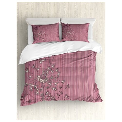 фото Комплект постельного белья "тени одуванчиков" (пододеяльник+2 наволочки), евро (200x220 см) ambesonne