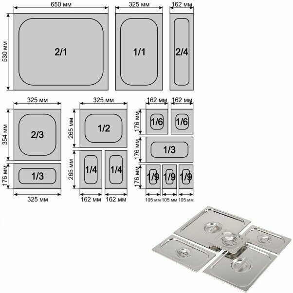 Крышка для гастроемкости Luxstahl 5425230