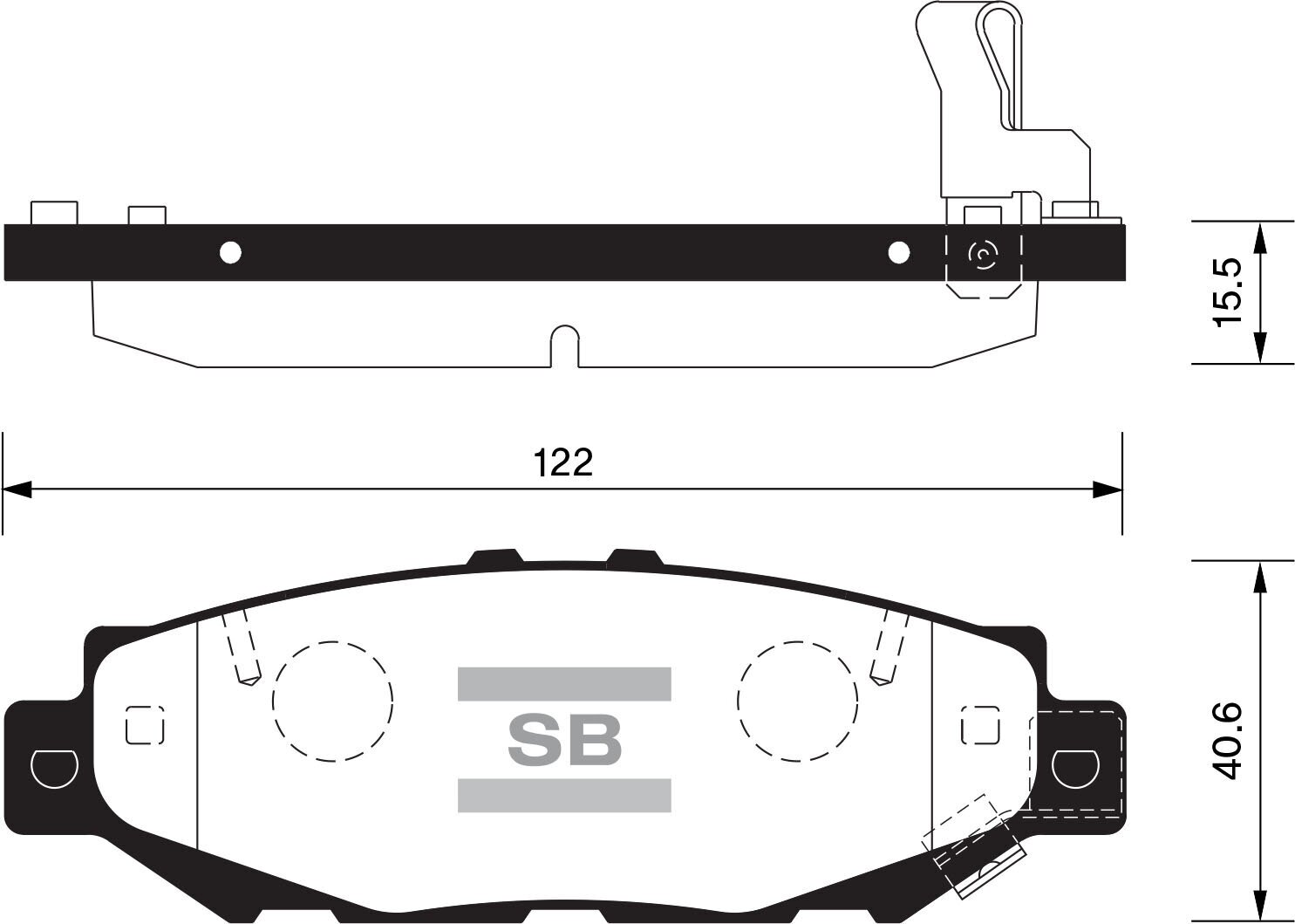 Колодки тормозные задние SANGSIN BRAKE SP1432