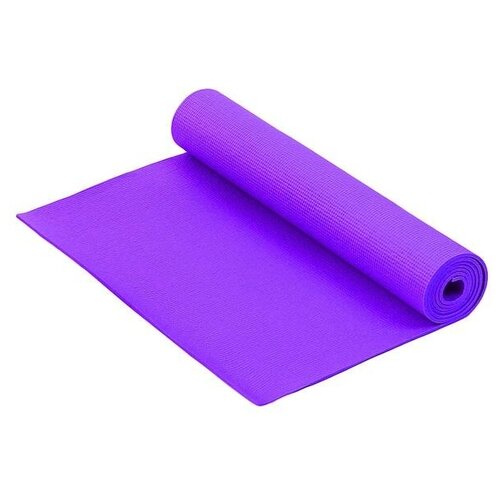 Коврик для фитнеса и йоги Larsen PVC фиолет. принт р180х61х0,5см 352557