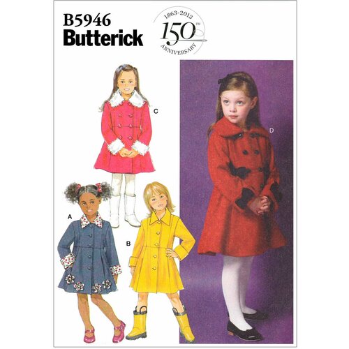 Выкройка Butterick №5946 Пальто для девочки