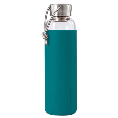 фото Бутылка для воды black + blum glass water bottle 0.6 стекло, металл, силикон ocean