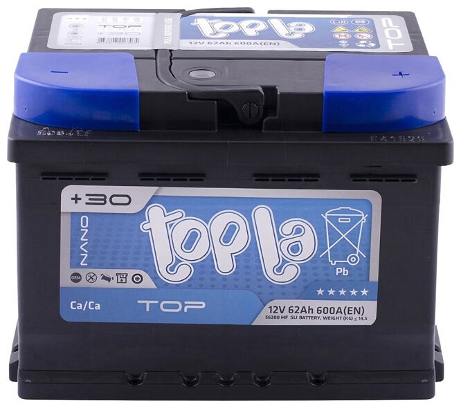 Аккумулятор Topla Top TT62 56249 SMF (118662), 242x175x175, обратная полярность, 62 Ач