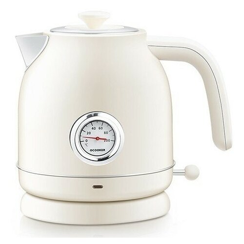 Чайник с датчиком температуры Qcooker Retro Electric Kettle 1.7L (White/Белый) EU