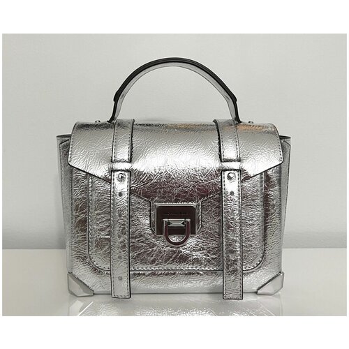 фото Сумка michael kors серебристая кросс-боди с серебристой фурнитурой