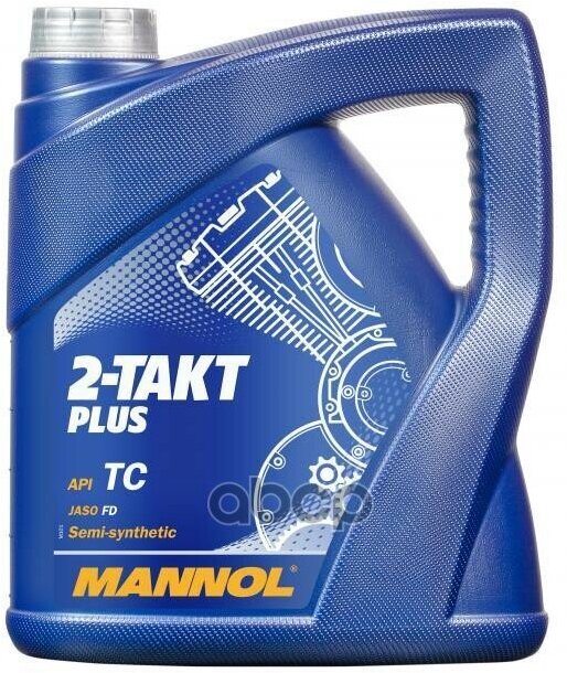 Масло Моторное Mannol 2-Takt Plus Полусинт. 4Л. MANNOL арт. MN72044
