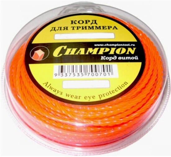 Триммерная леска Champion C7003 Twisted Square 2.4мм* 12м